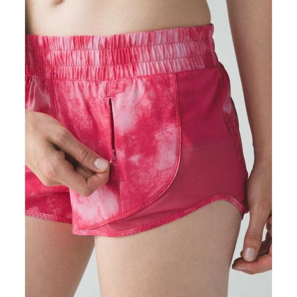Lululemon Hotty Hot Short Tidal Trip Boom Juice Pink Tie Die Athletic Jogging 8